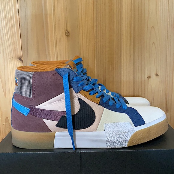 Nike SB air zoom blazer mid mosaic pack brown dark wine - Picture 2 of 8